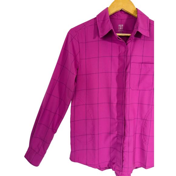 Title Nine Tuolumne Tech Shirt 2.0 Women’s Long Sleeve Button Dow Outdoor Hiking - Picture 4 of 9